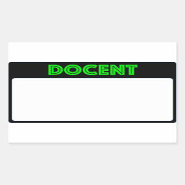 Naam Tag-document Rechthoekige Sticker