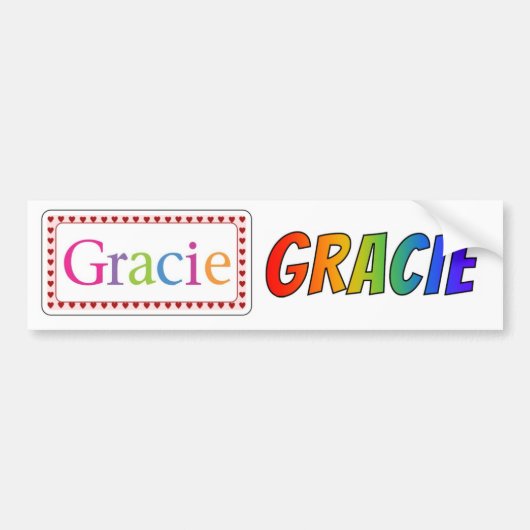 Naam Tag Gracie sticker (Voorkant)
