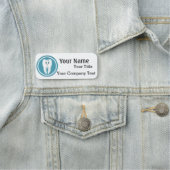 Naam Tag Happy Dentist Tooth Logo Custom Badge (In situ)