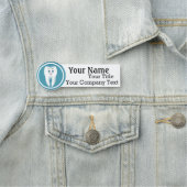 Naam Tag Happy Dentist Tooth Logo Custom Badge (In situ)