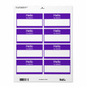Naam tag Labels (Full Sheet)