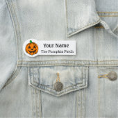 Naam Tag met aangepaste Halloween Pumpkin-tekstkaa (In situ)