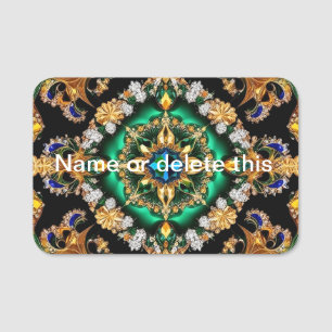 Naam tag met Braziliaanse kleuren