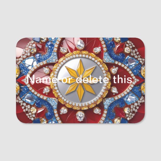 Naam tag met Colombia Kleuren (Voorkant)