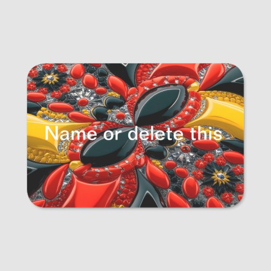 Naam tag met Duitsland Kleuren (Voorkant)