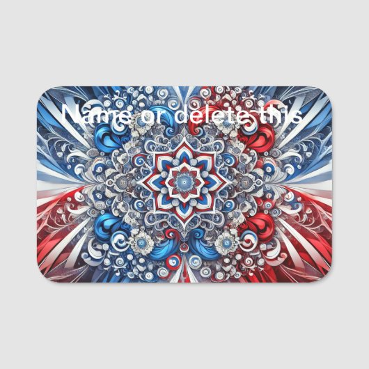Naam tag met Franse kleuren (Voorkant)