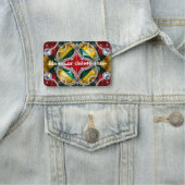 Naam tag met Los Angeles kleuren (In situ)