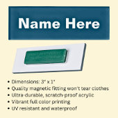 Naam Tag met magnetische houder