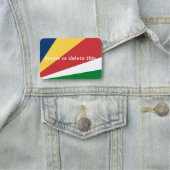Naam tag met Seychellen kleuren (In situ)