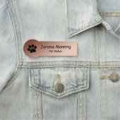 Naam Tag - Pawprint op koper (In situ)