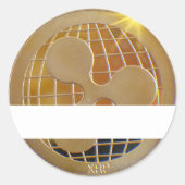 Naam Tag Ripple XRP Coin Crypto Sticker (Voorkant)