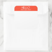 Naam Tag Sticker Badge Funny Party Humor (Tas)