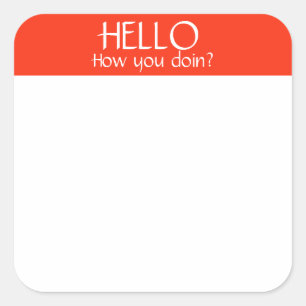 Naam Tag Sticker Badge Funny Party Humor