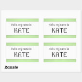 Naam tag sticker Hallo (Vel)