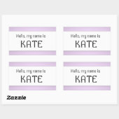 Naam tag sticker Hallo (Vel)