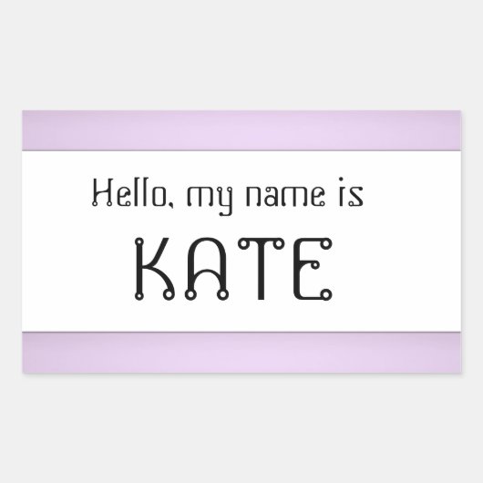 Naam tag sticker Hallo (Voorkant)