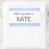 Naam tag sticker Hallo (Tas)