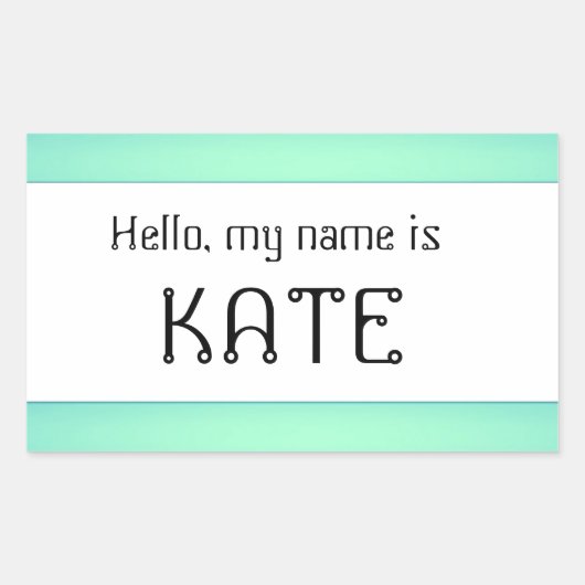 Naam tag sticker Hallo (Voorkant)