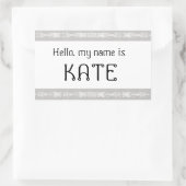 Naam tag sticker Hallo (Tas)