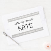 Naam tag sticker Hallo (Envelop)