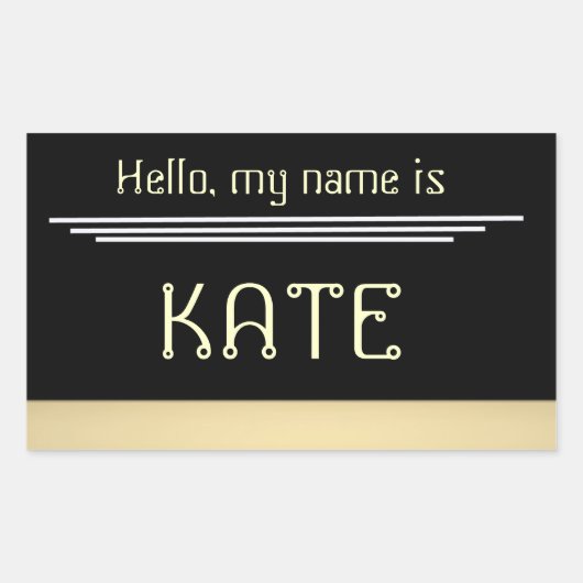 Naam tag sticker Hallo (Voorkant)