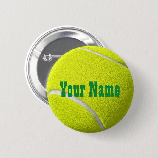 Naam Tag Tennis Ball Button (Voorkant /achterkant)