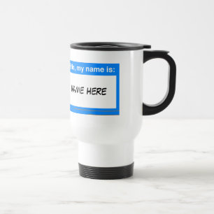 Naam Tag Travel Mug Reisbeker