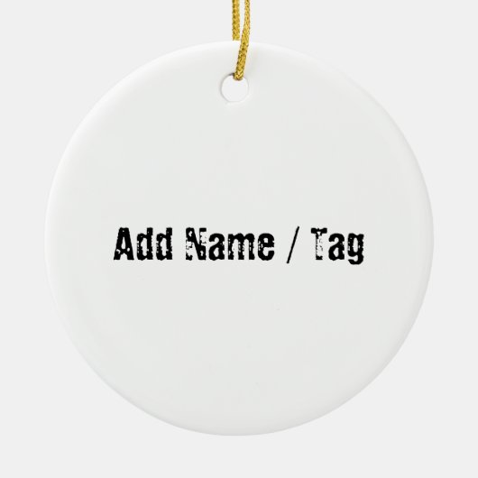 Naam tag voor honden keramisch ornament (Voorkant)