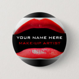 Naam tag voor make-up artiesten ronde button 5,7 cm