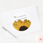 Naam Tag Zonnebloem Sticker (Envelop)