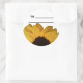 Naam Tag Zonnebloem Sticker (Tas)