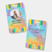 Naam Tags Chalk Teacher ID badge (Voor- en achterkant)