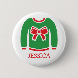 Naam Tags Ugly kerstSweater Party Ronde Button 5,7 Cm
