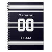 naam, #, team, notitieboek van het de ventilatorte (Voorkant)