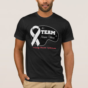 Naam team personaliseren - Lung Cancer T-shirt