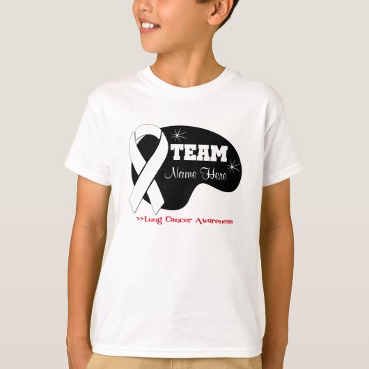 Naam team personaliseren - Lung Cancer T-shirt (Voorkant)