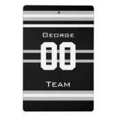 naam, #, team, sportfanteam mini klembord (Achterkant)