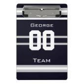 naam, #, team, sportfanteam mini klembord (Voorkant)