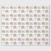 Naam Tekst Boho Beer Rainbow Sun Animal Baby showe Cadeaupapier (Vlak)