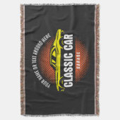 Naam Tekst Geel Klassieke kabel toevoegen Deken (Voorkant Verticaal)