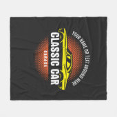 Naam Tekst Geel Klassieke kabel toevoegen Fleece Deken (Voorkant (Horizontaal))