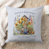 Naam Tekst Gezegde Bloemtuin Zonnebloemen Konijn Kussen (Deken)