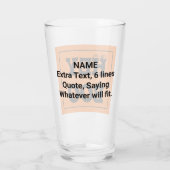 Naam, Tekst Halloween Hey Boo Eyeballs, Pint Glas (Achterkant)