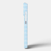 naam, tekst, lichtblauw wit Case-Mate iPhone case (Achterkant / Links)