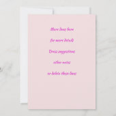 Naam Tekst Mermaid Pink Mauve Aqua Party toevoegen Kaart (Achterkant)