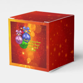 Naam tekst met kerstmis toevoegen bedankdoosjes