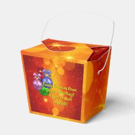 Naam tekst met kerstmis toevoegen bedankdoosjes