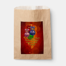 Naam tekst met kerstmis toevoegen bedankzakje