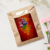 Naam tekst met kerstmis toevoegen bedankzakje (Gezegeld)