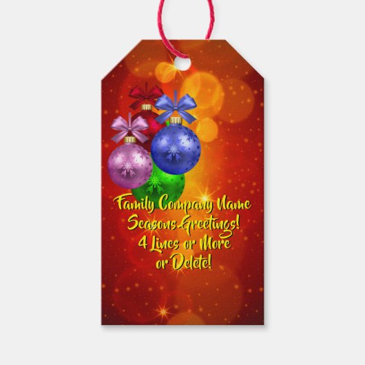 Naam tekst met kerstmis toevoegen cadeaulabel (Voorkant)